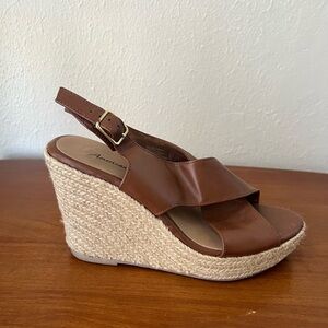 American Eagle Outfitters Brown Wedge Sandals